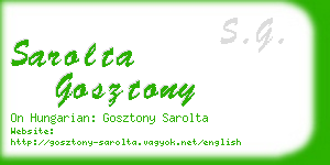 sarolta gosztony business card